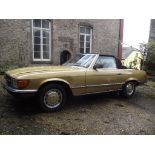 A 1979 Mercedes-Benz 450SL, ***registration number BRD 487T (not BCD 487T)***, Icon Gold metallic.