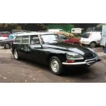 A 1973 Citroen DS23 Safari, registration number PTN 822M, black.