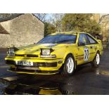 A 1984 Nissan Silvia ZX Turbo competition car, registration number B115 KCD, yellow.