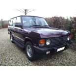 A 1994 Land Rover Range Rover Classic, registration number L950 GKO, Montpellier red.