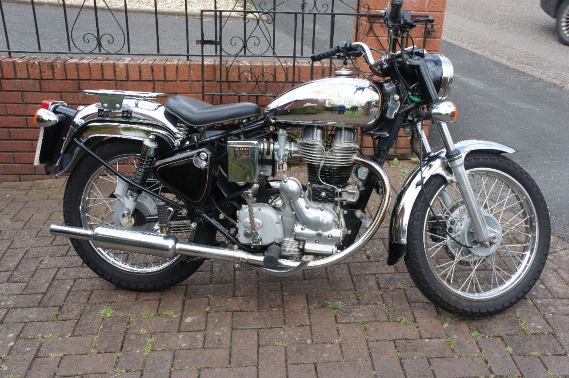 A 2009 Royal Enfield Bullet 350, registration number WA58 NMZ, chrome and black. - Image 3 of 4