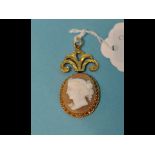 A cameo pendant