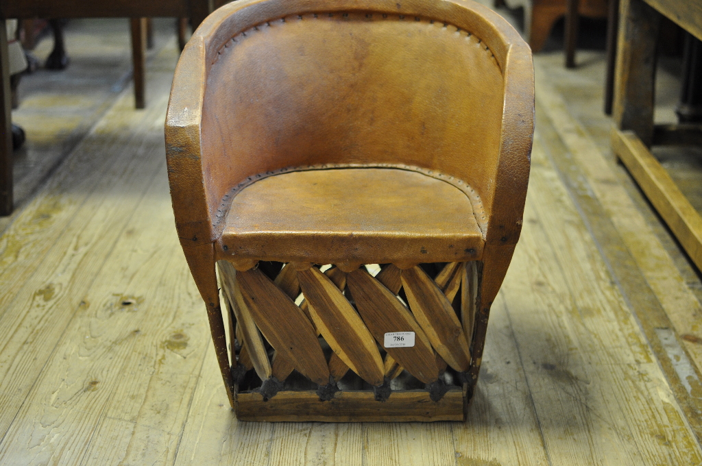 A tribal child's chair