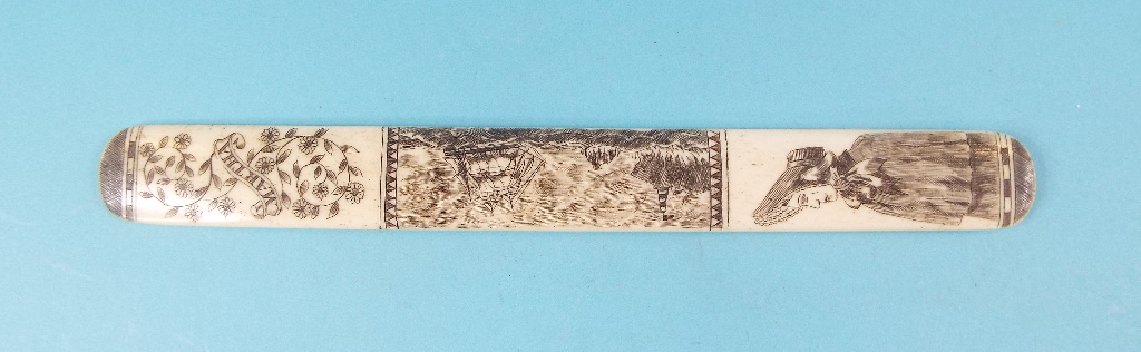 A late 19th century scrimshaw page turne