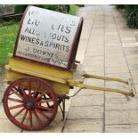 A 19th century painted wood cart, with a