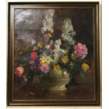 Ian Carter, a still life of flowers in a