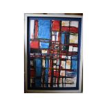 Bahircahmad (an Ethiopian artist), Abstract I I, 99 x 69 cm, and two others by the same,