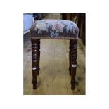 A Regency style stool, with an upholster