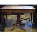 A Regency mahogany table, having a friez