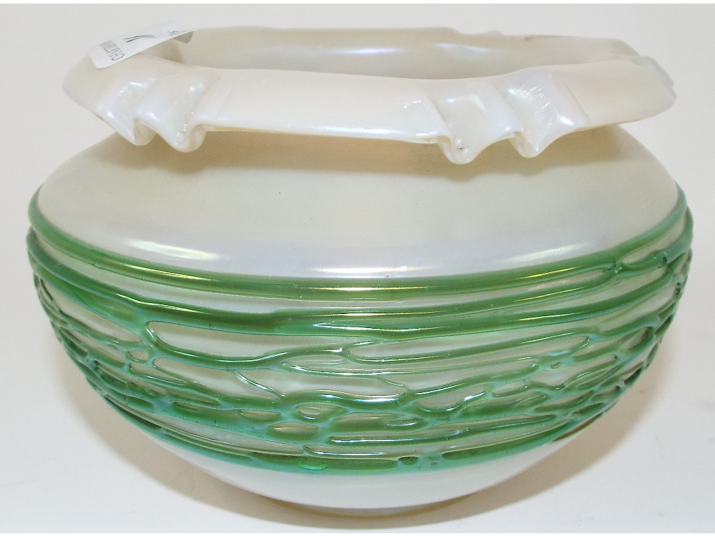 A Loetz style iridescent glass bowl, 10