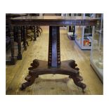 A Regency rosewood table, on a tapering