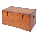A camphorwood chest, bound in leather, 1