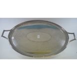 An Elkington & Co silver plated two handled tray,