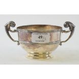A silver two handled bowl, initialled, Sheffield 1932,