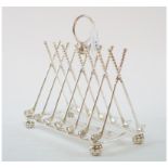 A novelty plated golf club toast rack,