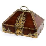 An Eastern box, with brass mounts, 32 cm