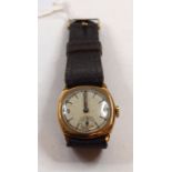 A gentleman's 9ct gold wristwatch