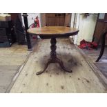 A 19th century oak tripod table, 67 cm w