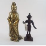 An Indian bronze figure, 16.5 cm high, a