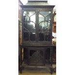 A late Victorian mahogany display cabine