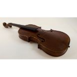 A violin, with a 12½ inch two piece back