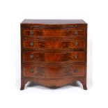 A George III style mahogany serpentine f