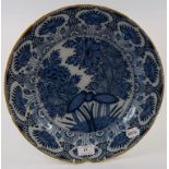 A large pair of Dutch Delft plates, deco