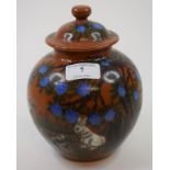 A Chinese vase and cover, 19 cm high