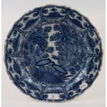 A Dutch Delft plate, of shaped circular