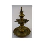 An Islamic brass hanging temple lamp, 30