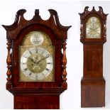 A longcase clock, the 35.5 cm arched squ
