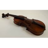 A child's violin, with a 10¾ inch two pi