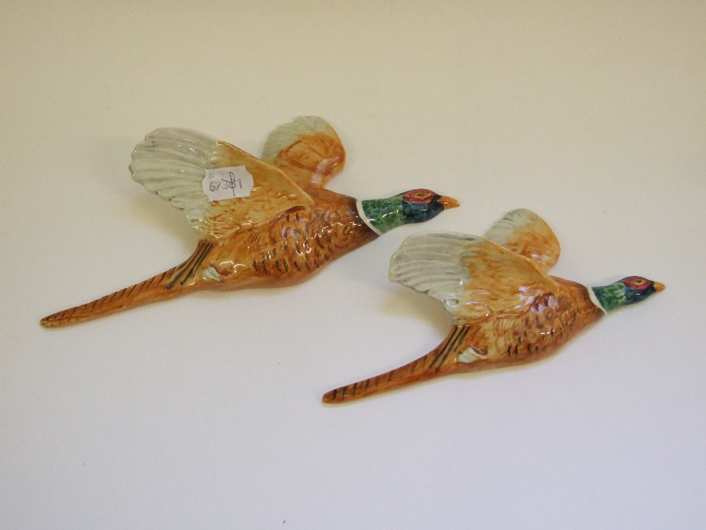 A Beswick Pheasant wall plaque, 661/2, another, 661/3, both gloss,