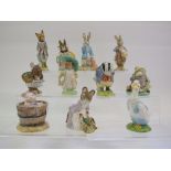 EXTRA LOT: Eleven Royal Albert Beatrix Potter figures, including Yock-Yock in the Tub,