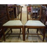 A set of six 19th century mahogany dining chairs,