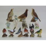 A Beswick Songthrush, 2308, gloss, another matt, a Pigeon, 2nd version, red, 1383, matt, birds,