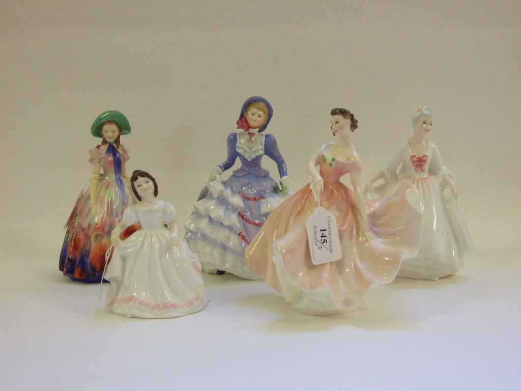 Seven Royal Doulton figures, including Daydreams, HN1713, and Gay Morning, HN2135, - Image 7 of 7