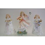 Six Royal Doulton limited edition figures, Daddy's Joy, 222/12500, HN3294, Bunny's Bedtime,