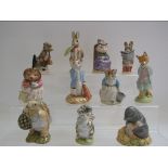 Eleven Royal Albert Beatrix Potter figures, including Mrs Tiggy-Winkle Takes Tea,