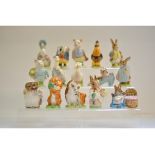 Fifteen Beswick Beatrix Potter figures, Hunca Munca, BP-4, and Mrs Tiggy-Winkle,