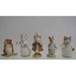 Five Beswick Beatrix Potter figures, including Amiable Guinea-Pig, and Tabitha Twitchit,