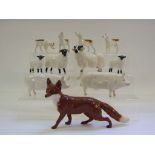 Four Beswick Fox Hounds, 2262, 2265, 941 (tail a.f.) and 942 (tail a.f.