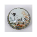 A glass paperweight, encased an English Setter, 8.