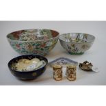 A Japanese Satsuma bowl, decorated figures, 15.