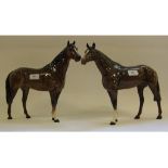 A Beswick Large Hunter, 2nd version, 1734, a Large Racehorse, 1564, a Shire Mare, 818,