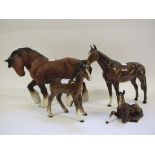 A Beswick Large Action Shire, 2578, matt, another horse, Imperial, 1557, a Shire Foal, large, 951,