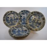 A set of six Masons Patent Ironstone China plates,