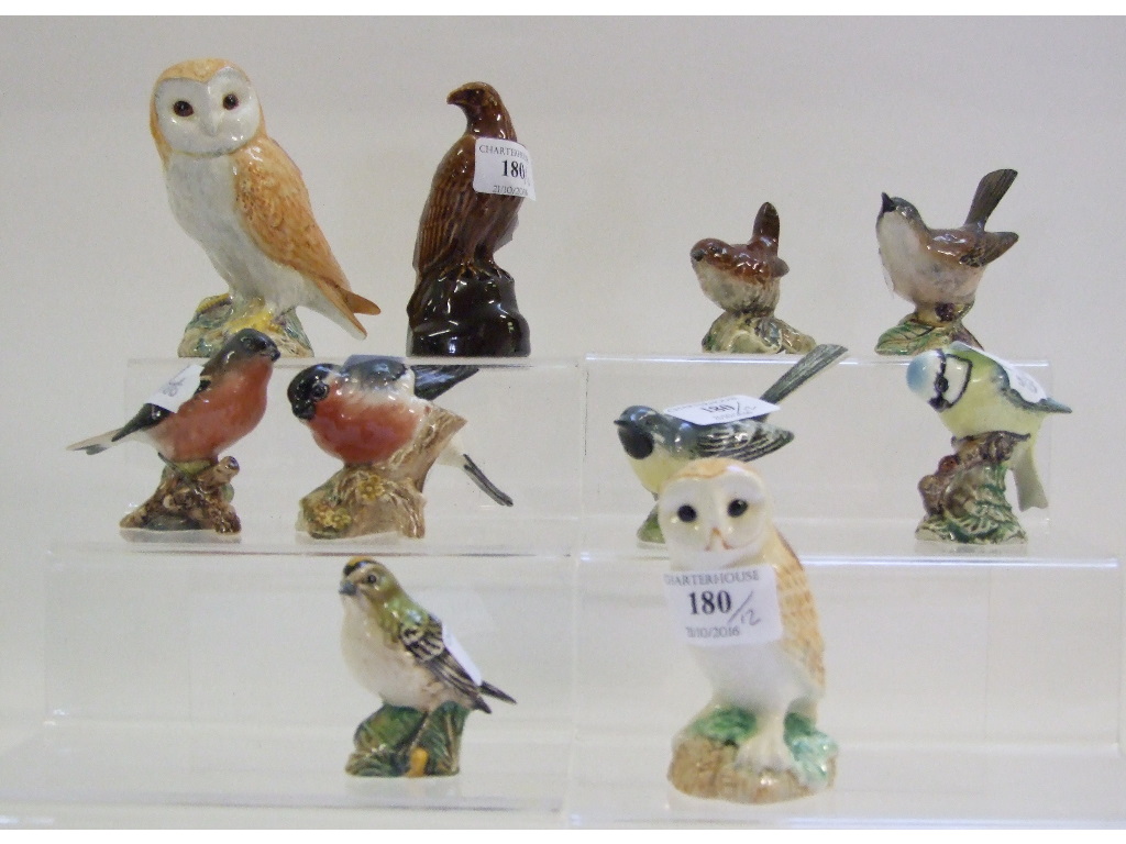 A Beswick Bald Eagle, 1018, gloss, a Golden Eagle, 2062, matt (firing cracks), an Owl, 2026, - Image 7 of 7