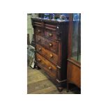 A Victorian North Country chest of drawers,