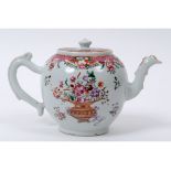 A Chinese porcelain famille rose teapot and cover, 13.